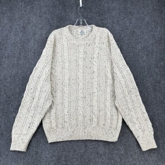 VINTAGE Van Heusen 417 Grandpa Chunky Cable Knit Sweater Men’s XL Fisherman - Picture 1 of 9